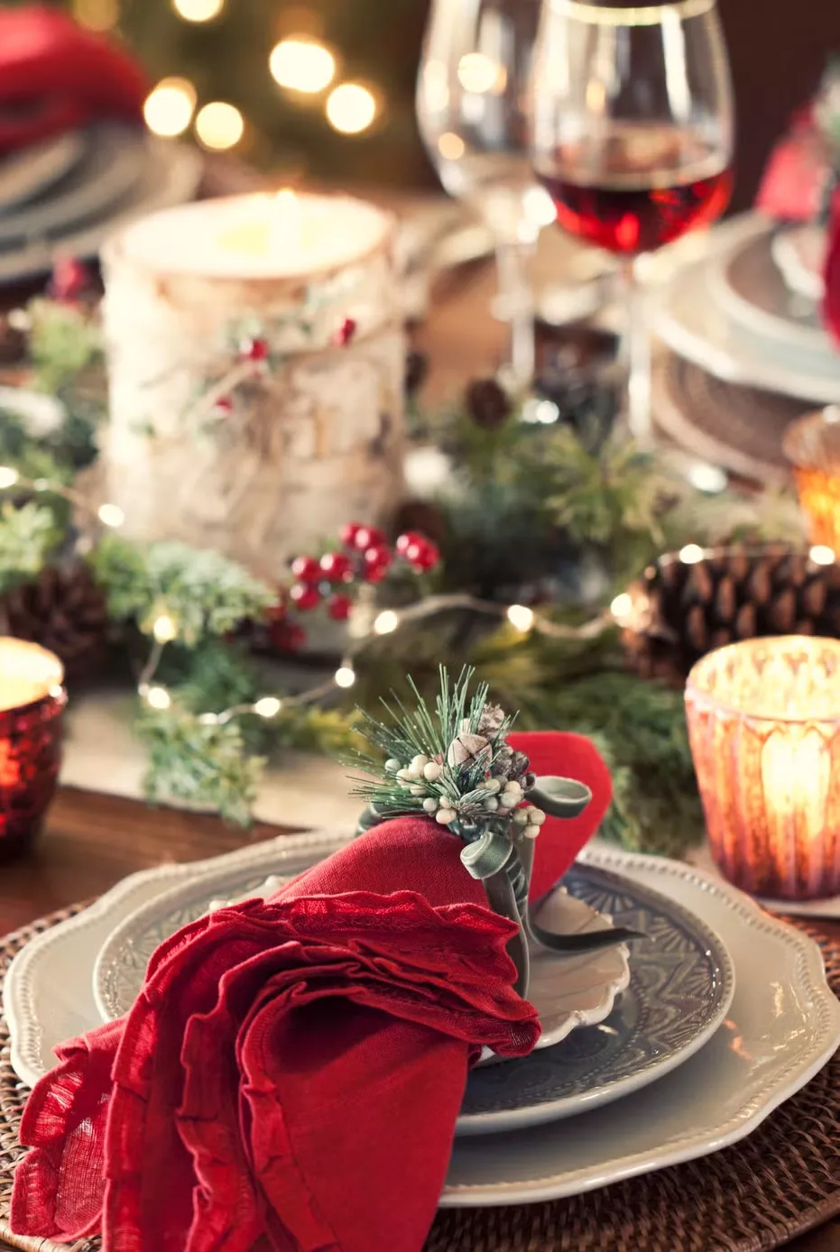 Festive Dining Table Setup